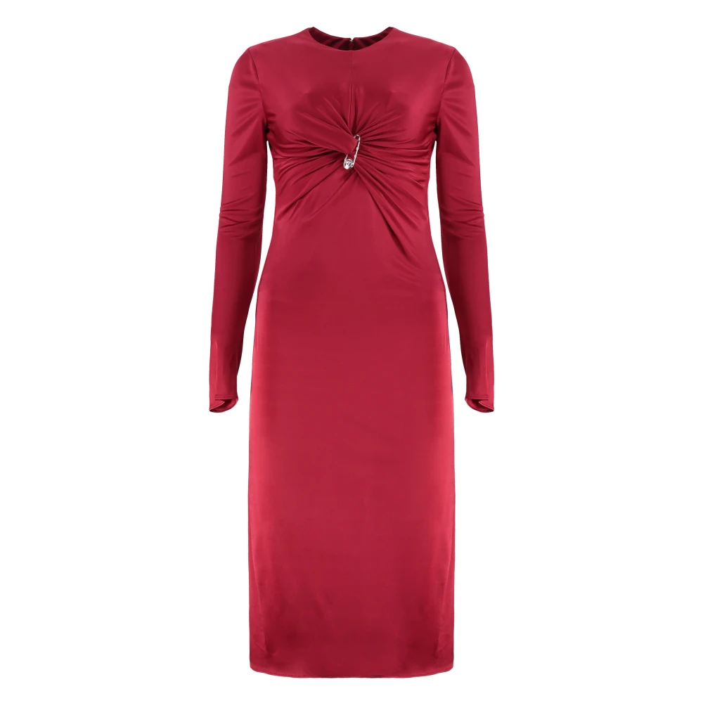 Versace Rode Cocktailjurk Gedrapeerd Bodycon Lente-Zomer 2025 Red Dames