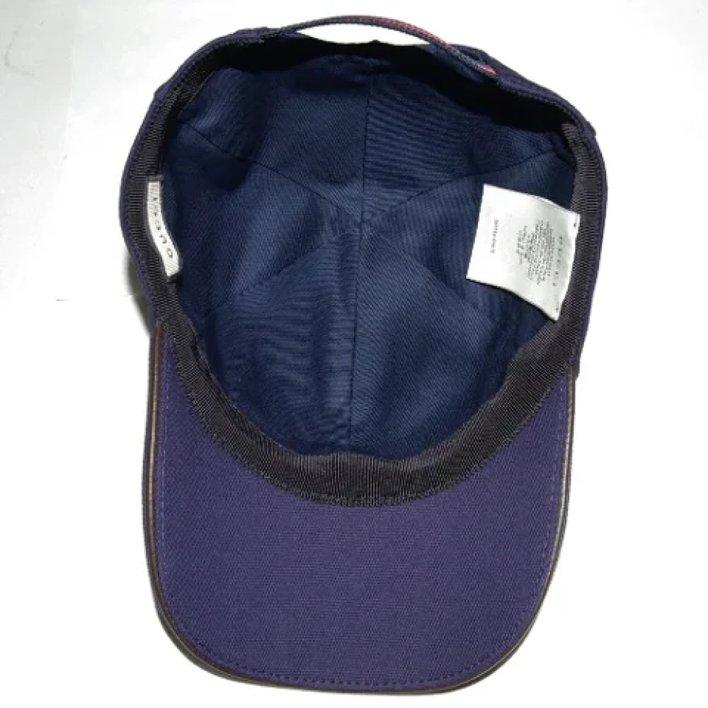 Gucci Vintage Pre-owned Canvas hats Blue Dames