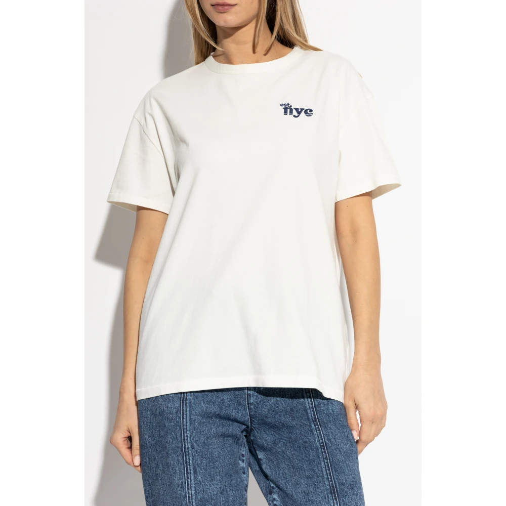 Rag & Bone T-shirt Boyfriend White Dames