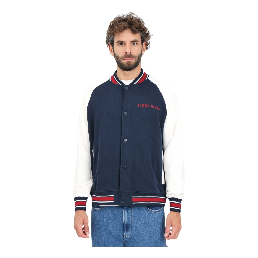 Tommy Jeans College Style Bomber Sweater Multicolor Heren