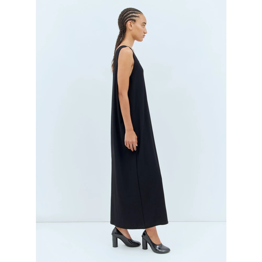 The Row Stretch Weave Maxi Jurk Made in Italy Black Dames