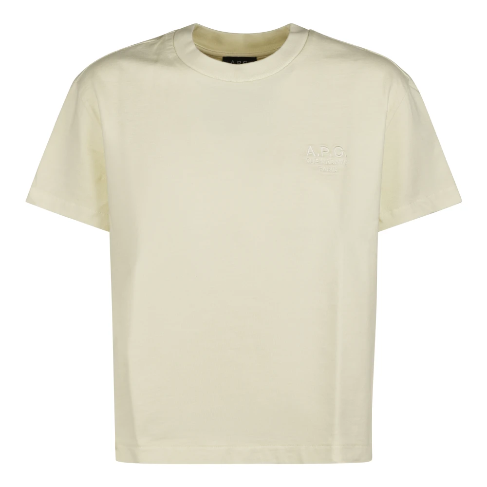 A.p.c. Vit T-Shirt Boxy Rue Madame