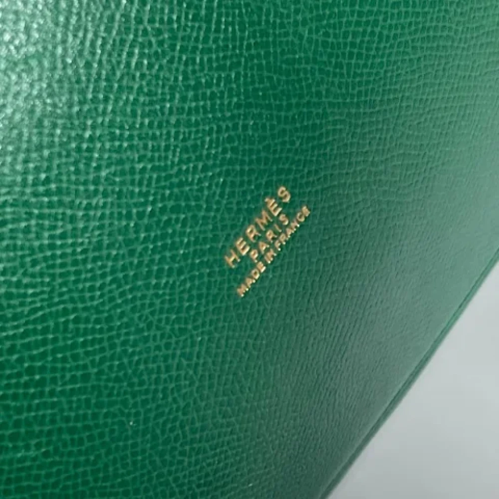 Hermès Vintage Pre-owned Leather shoulder-bags Green Dames