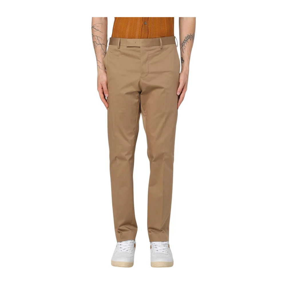 Pt Torino Men's Brown Slim Fit Casual Mud Color Trousers - Chinos - 3XL - Trousers