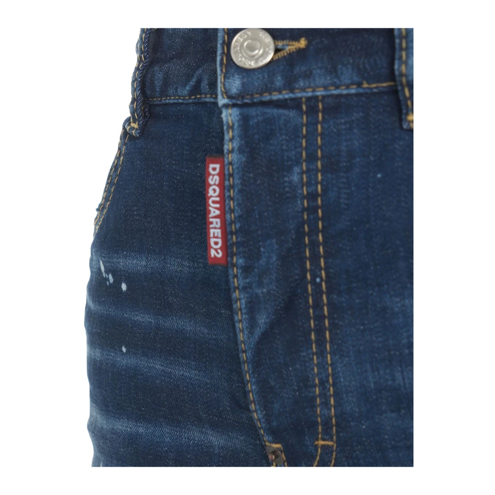 Dsquared2 Blauwe Straight Leg Jeans Blue Dames