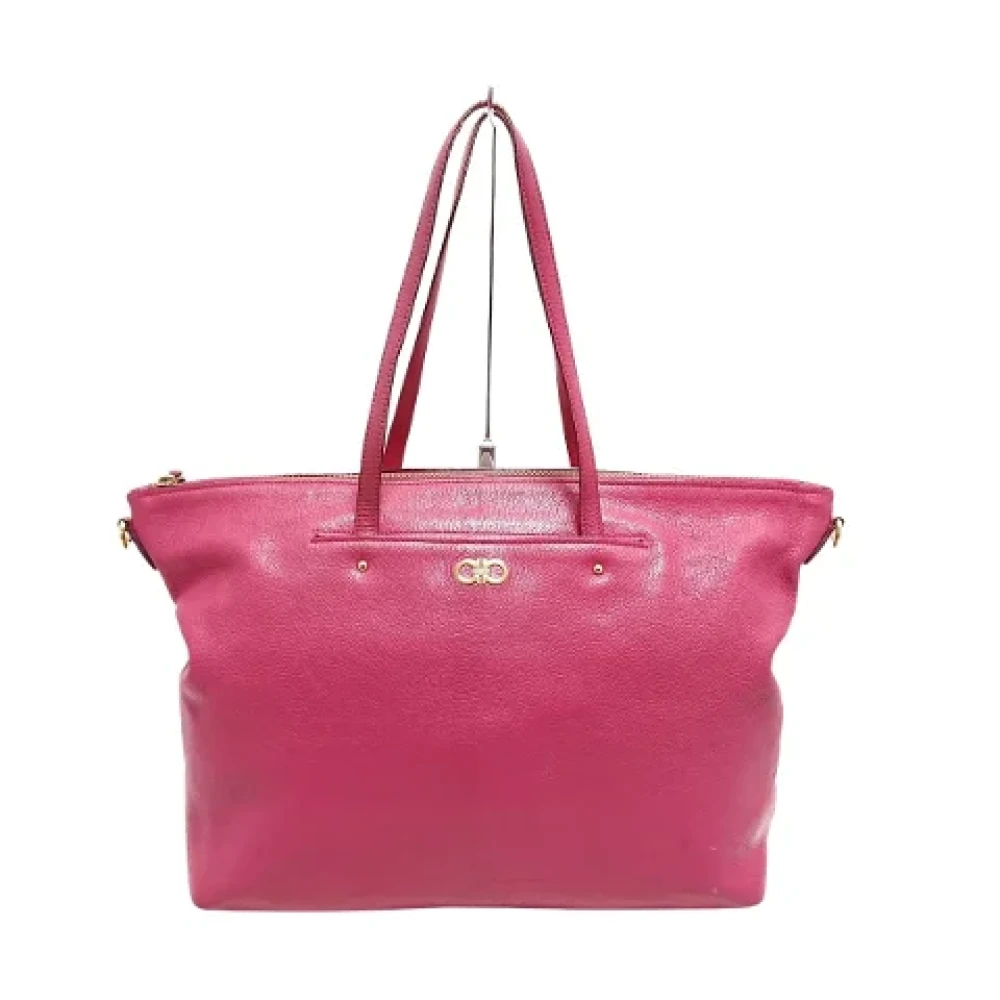 Salvatore Ferragamo Pre-owned Leather totes Pink Dames