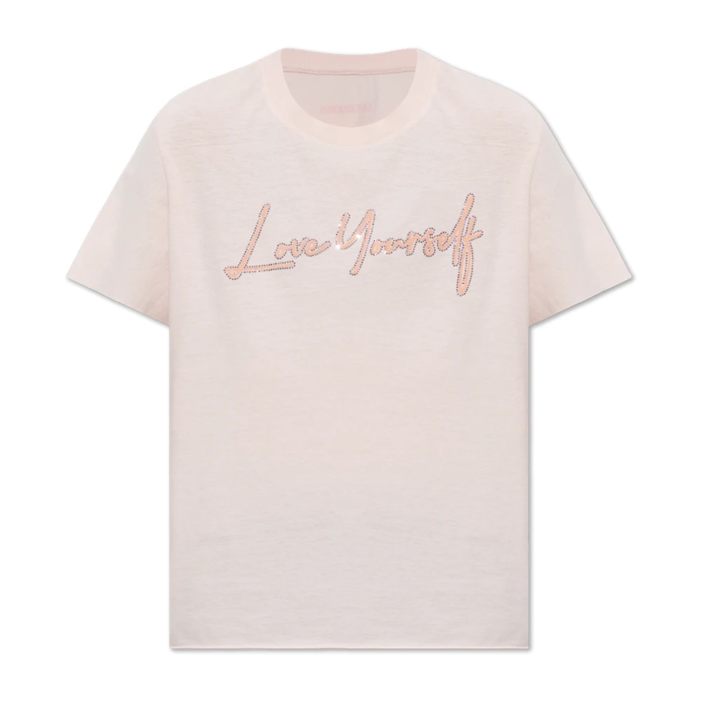 Zadig & Voltaire Bedrukt T-shirt Pink Dames