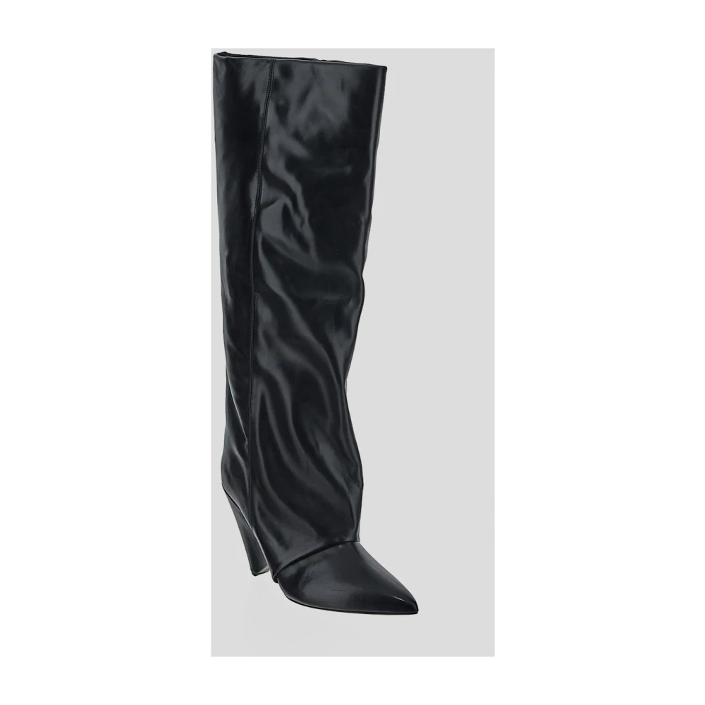 Isabel marant Kalfsleren Lyena Laarzen Black Dames