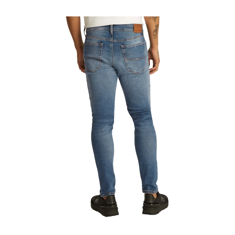 Tommy Jeans Blauwe Skinny Fit Stretch Denim Jeans Blue Heren