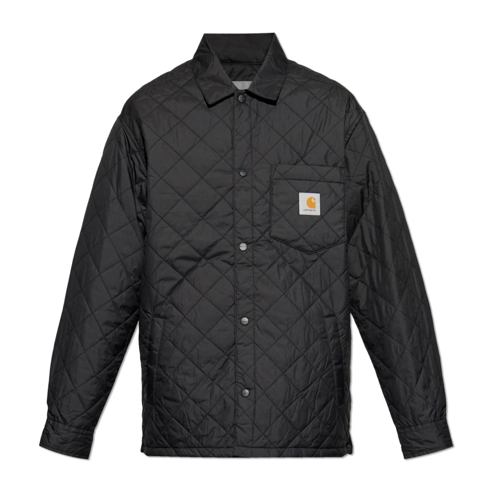 Carhartt WIP Gewatteerd jack met logopatch Black Heren