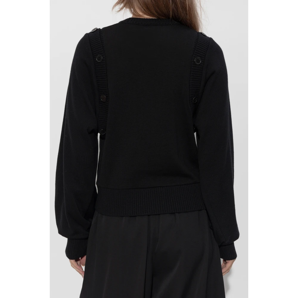 Comme des Garçons Wollen trui Black Dames