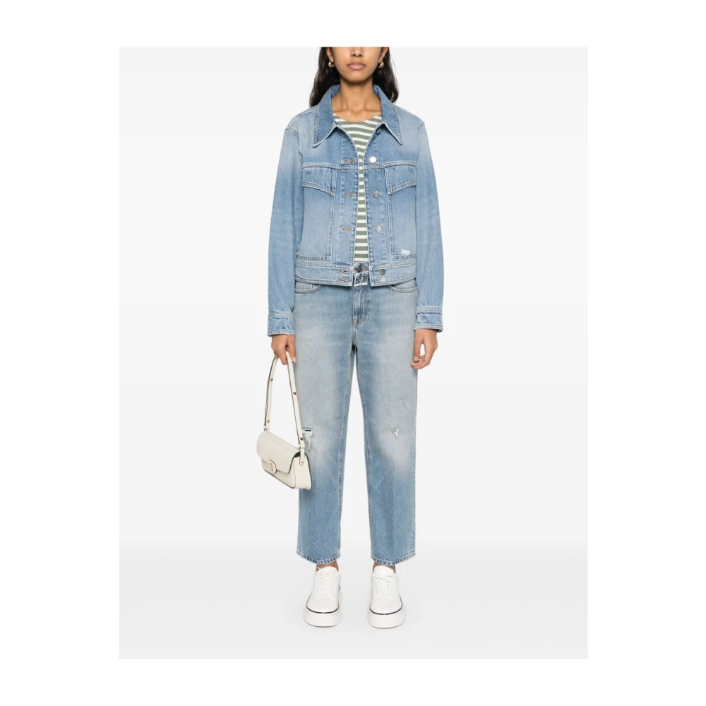 closed Heldere Blauwe Distressed Jeans met Verborgen Rits Blue Dames