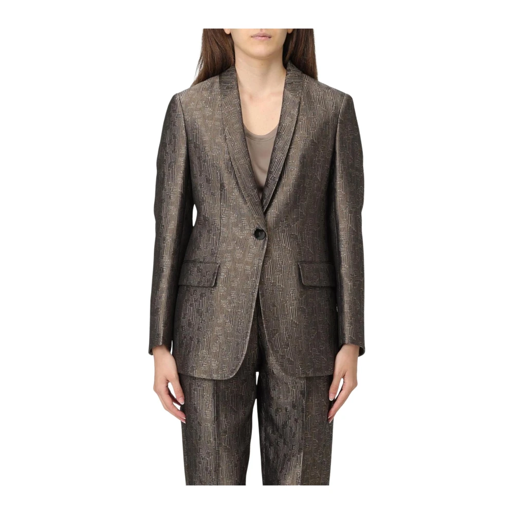 Giorgio Armani Women's Gray Textured Blazer