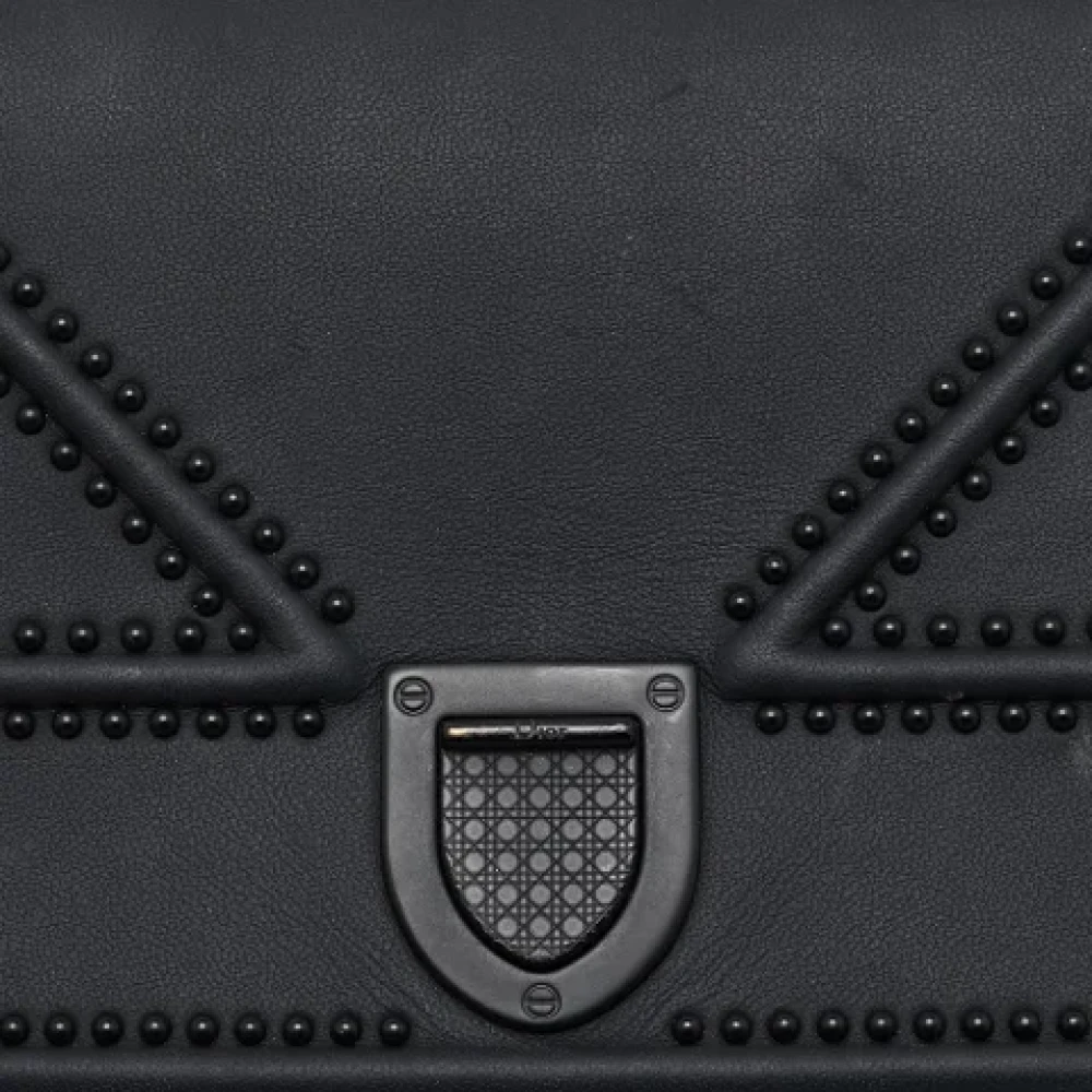 Dior Vintage Pre-owned Leather wallets Black Dames