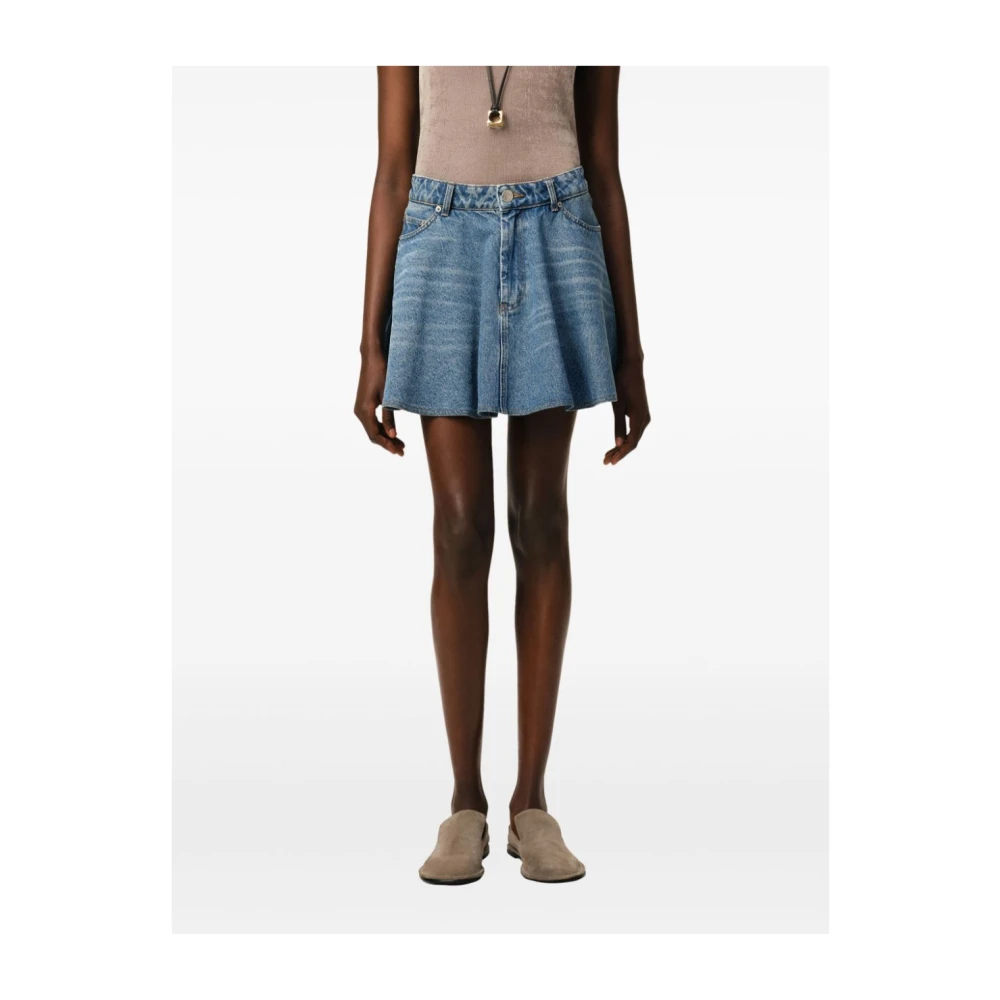 Ami Paris Blauwe Rok met Klassieke Stijl Blue Dames