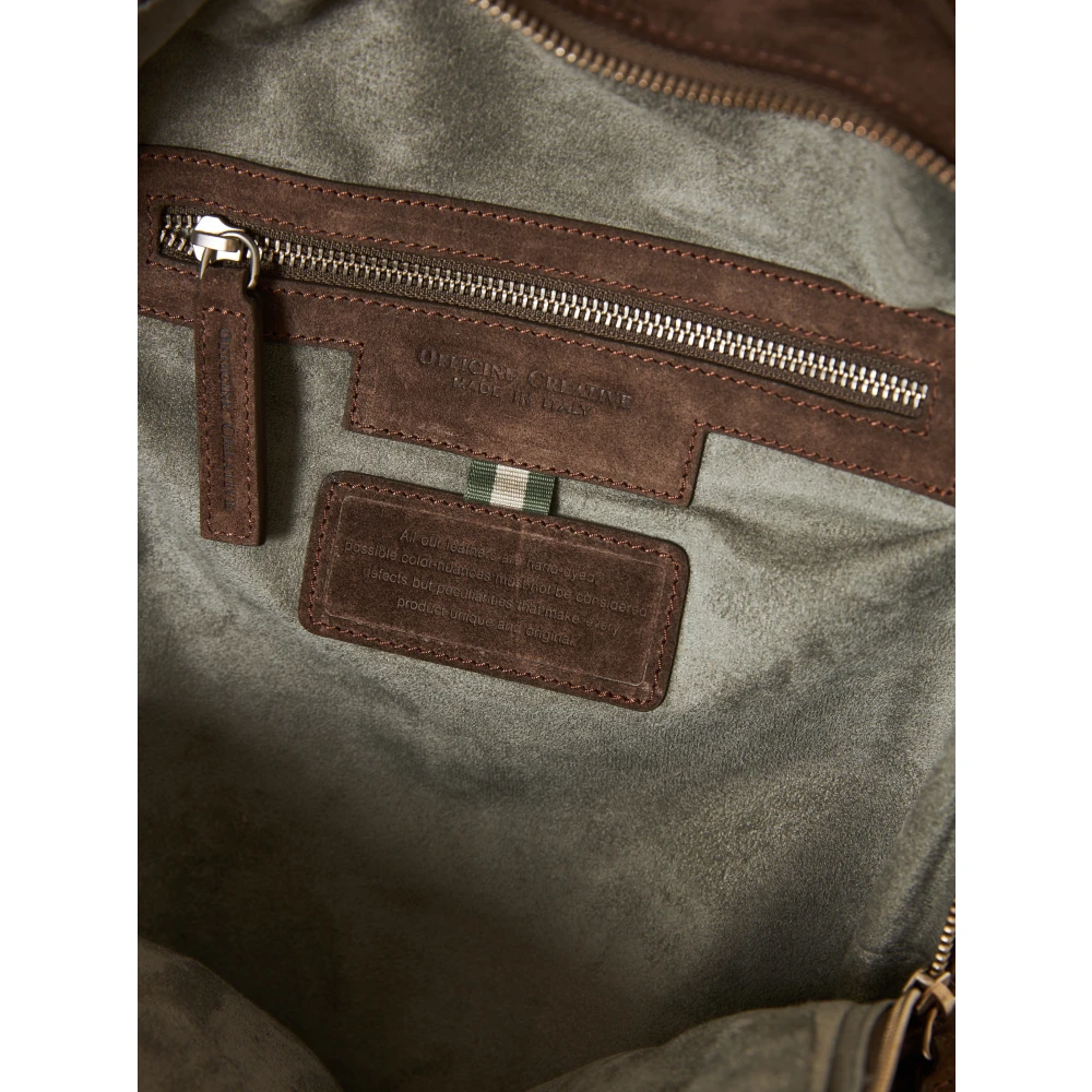 Officine Creative Italiaanse Suede Rugzak Brown Heren