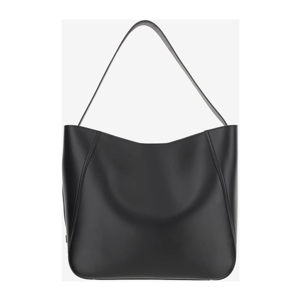 Armarium Zwarte lamsvacht leren tote tas Black Dames