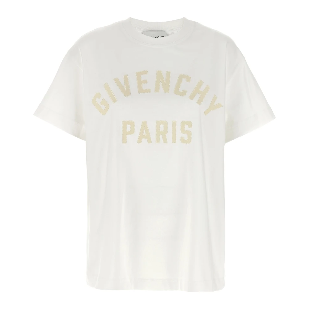 Givenchy Women's White T-Shirts, M, Paris T-Shirt