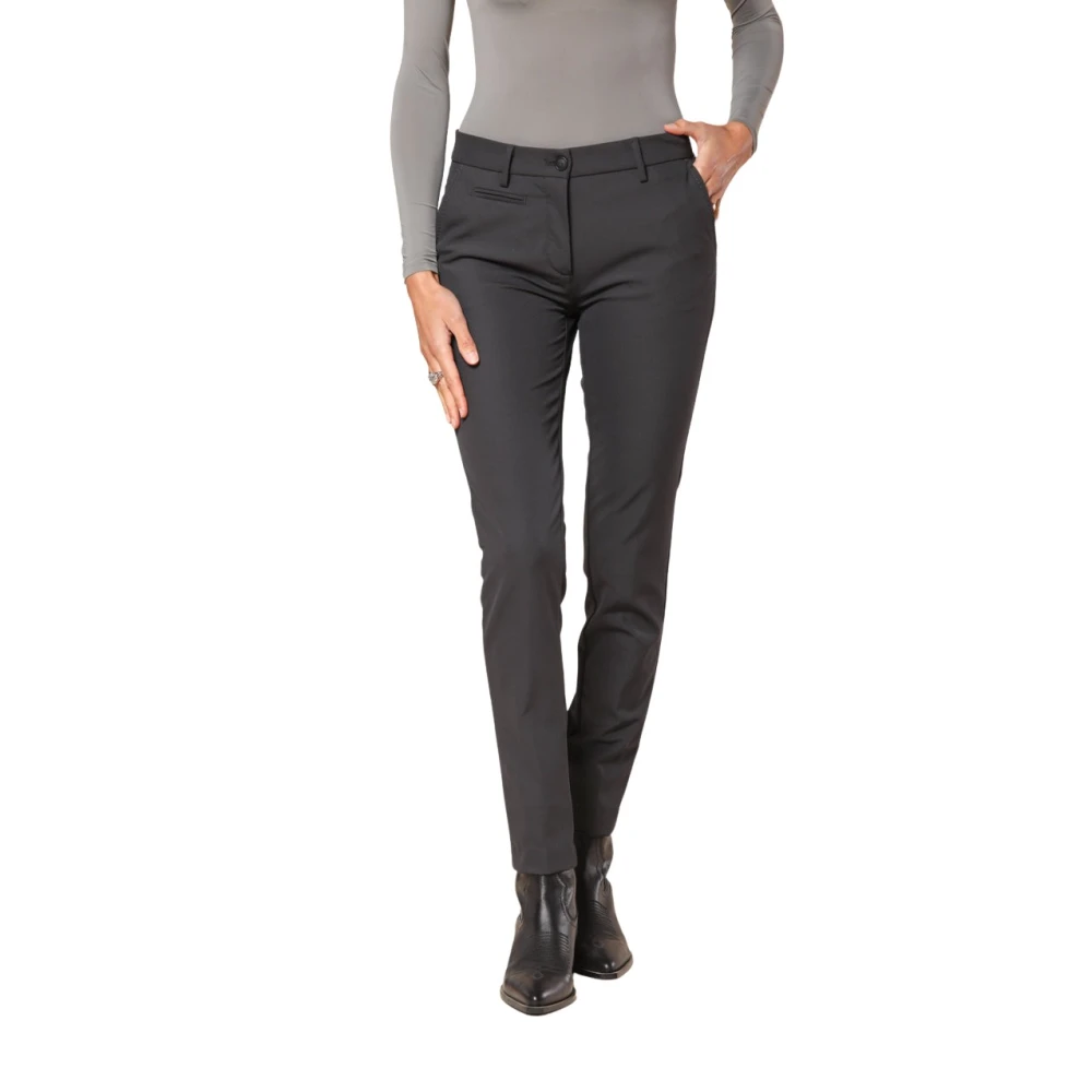 Mason's Slim Fit Chino Broek Donkergrijs Gray Dames