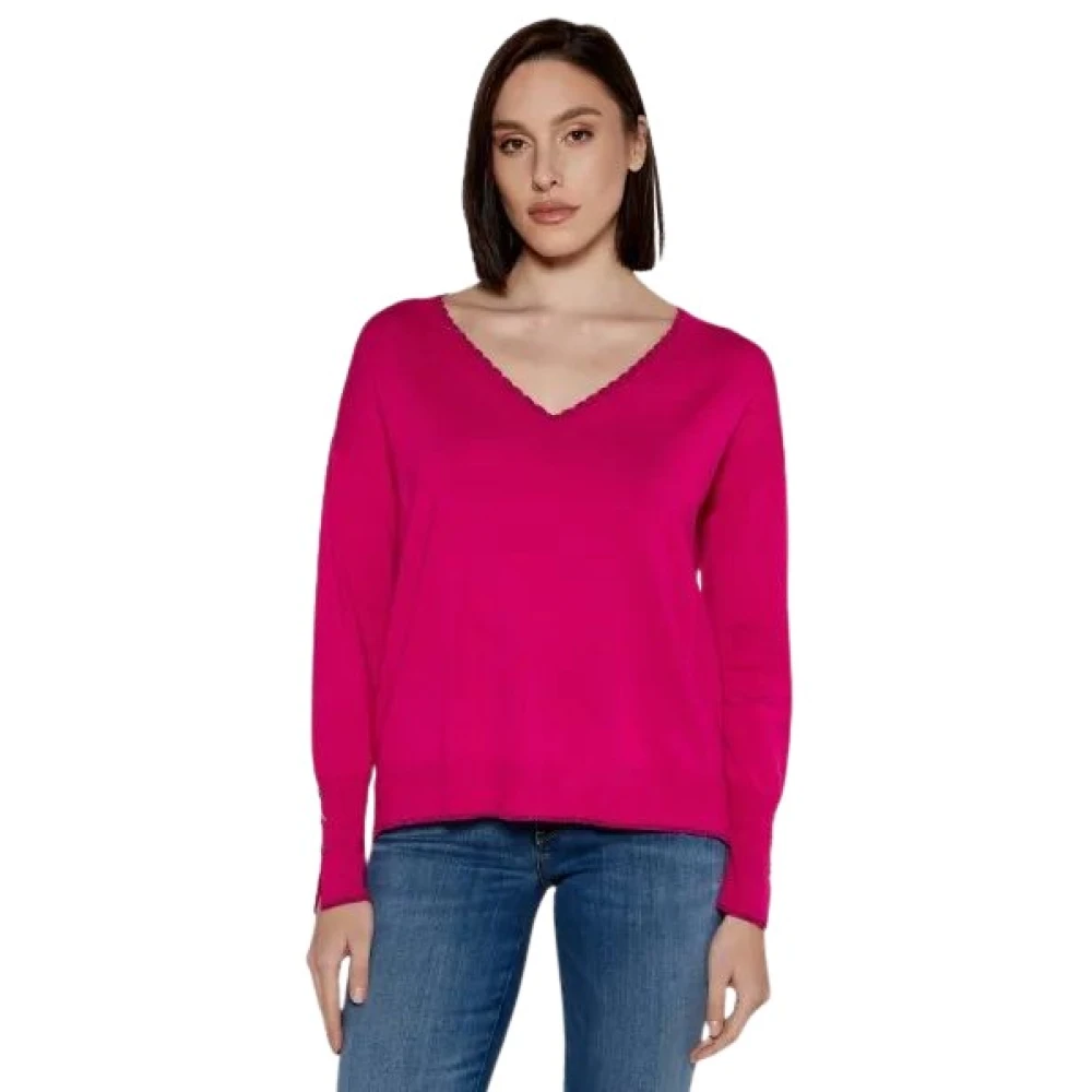 Liu Jo Donna Rosa Maglieria Scollo A V