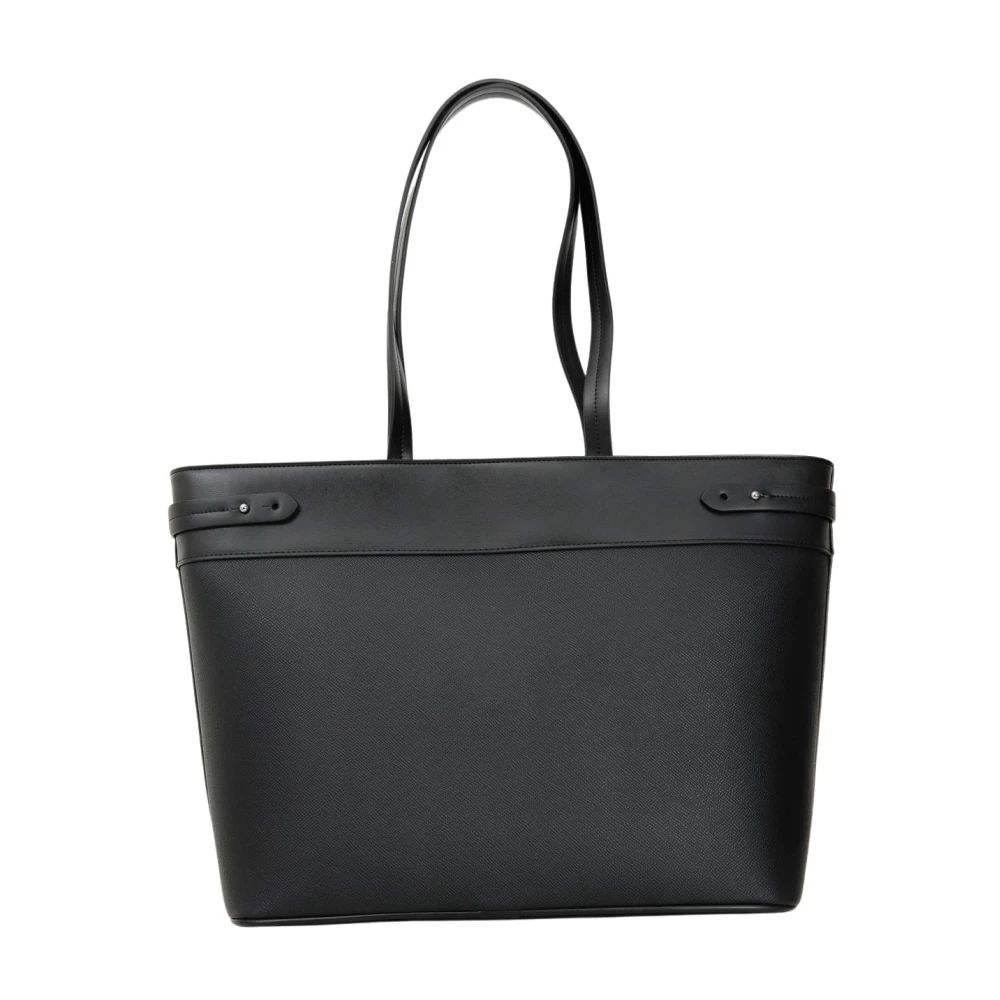 Armani Exchange Zwarte Shopper Tas Minimalistische Moderne Stijl Black Dames