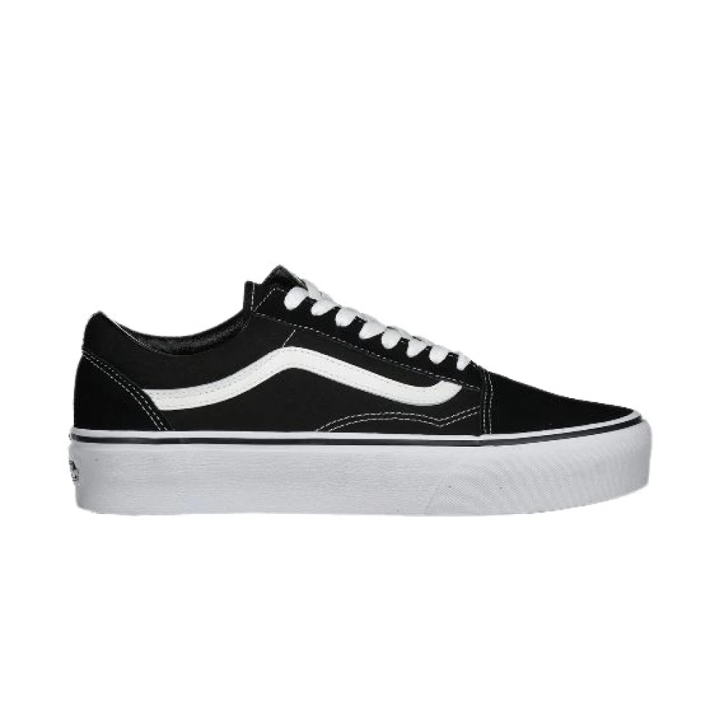 Vans Women's Black Sneakers, 8 Uk, Classic Platform Trainers