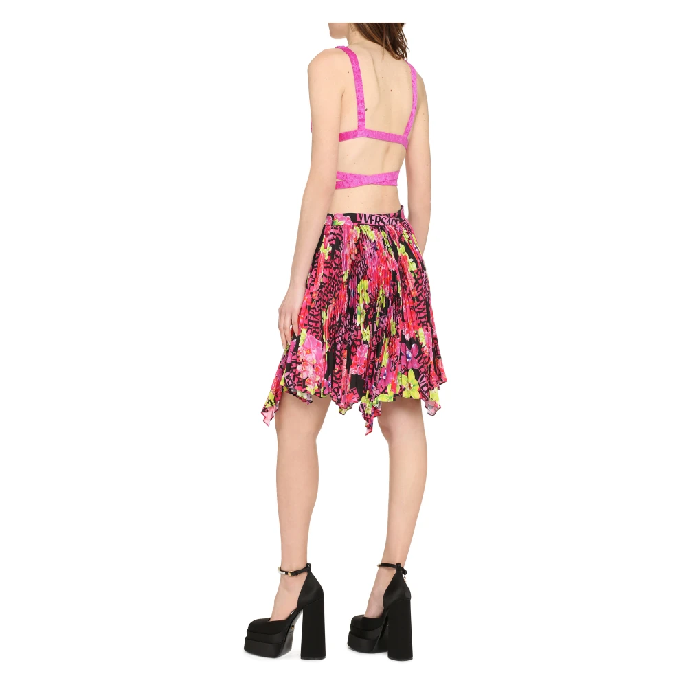 Versace Chenille Triangel Bikini Top Pink Dames