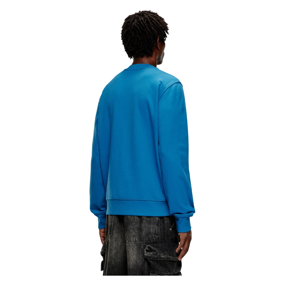 Diesel Sweatshirt with logo print Blue Heren