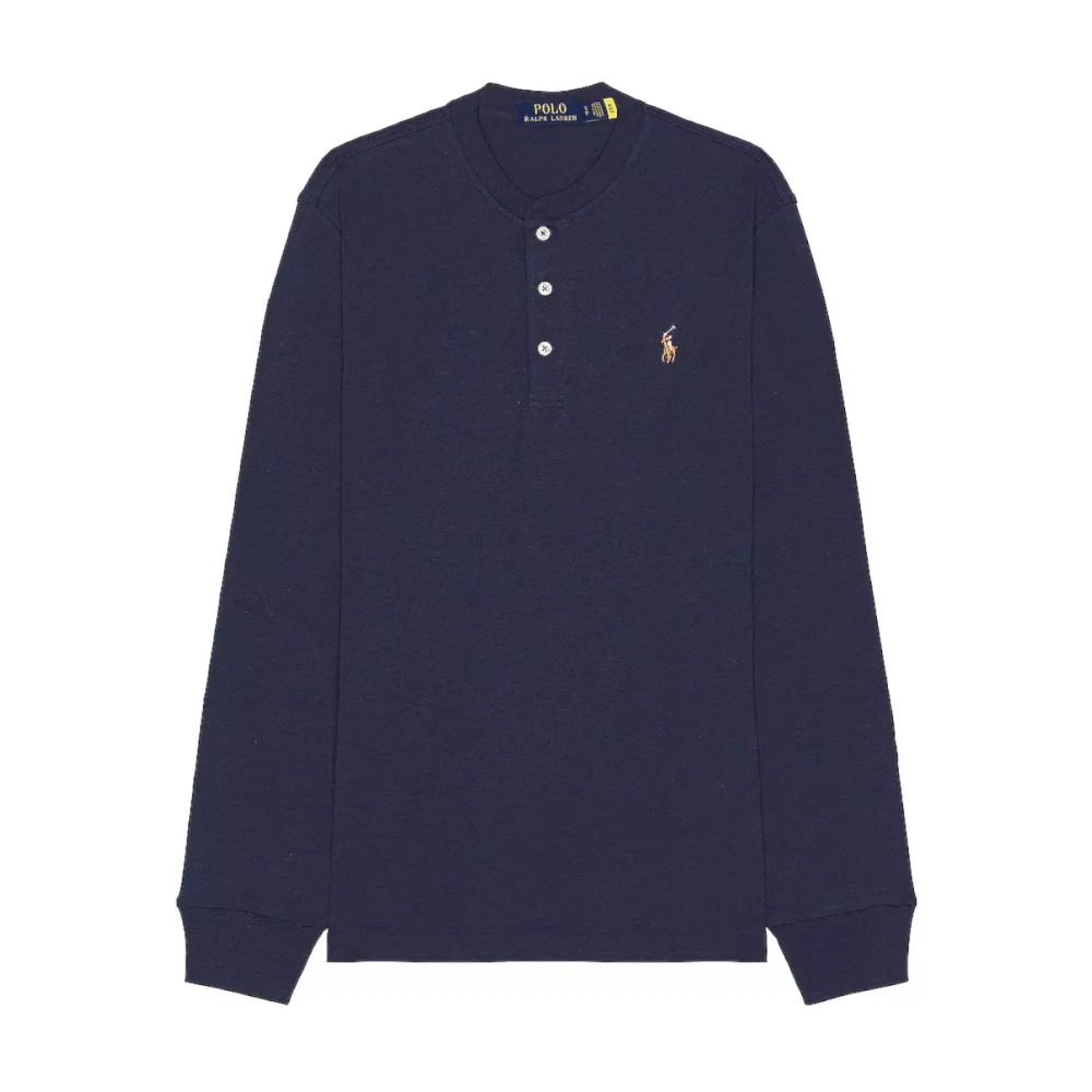 Ralph Lauren Blauwe longsleeve met logo Blue Heren