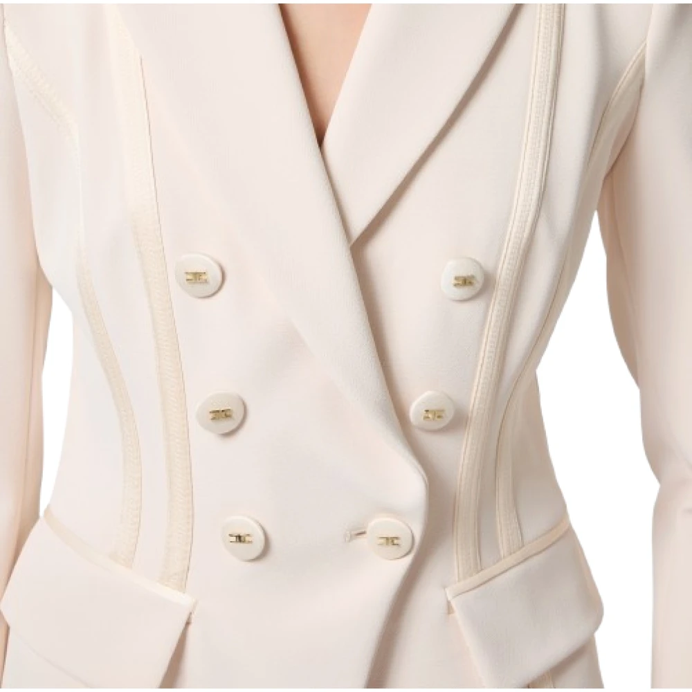 Elisabetta Franchi Stijlvolle Jassen voor Vrouwen Beige Dames