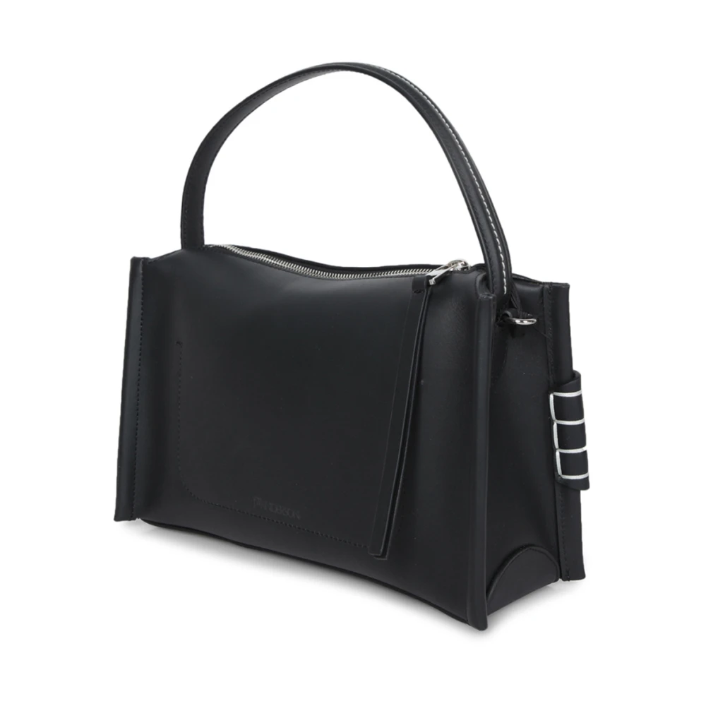 JW Anderson Minimalistische Tas met Zilveren Afwerking Black Dames