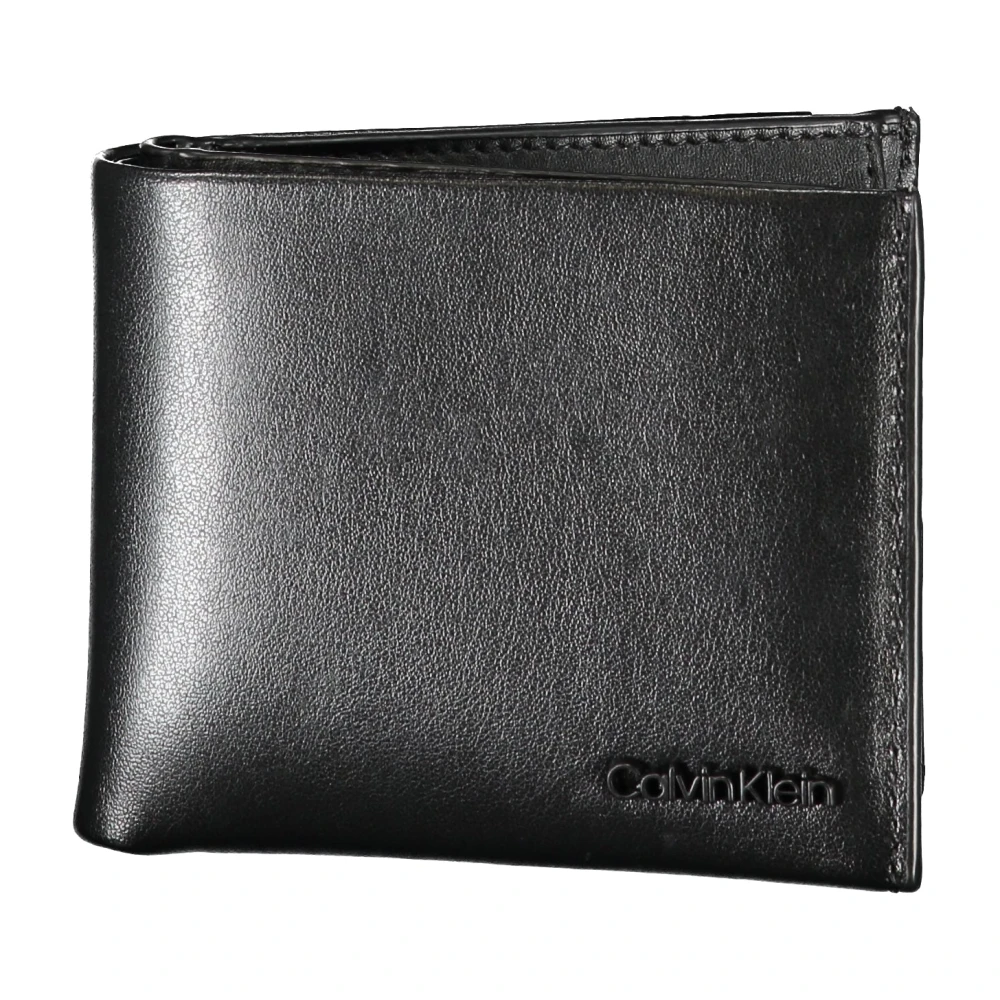 Calvin Klein Elegante zwarte leren portemonnee met Rfid Black Heren
