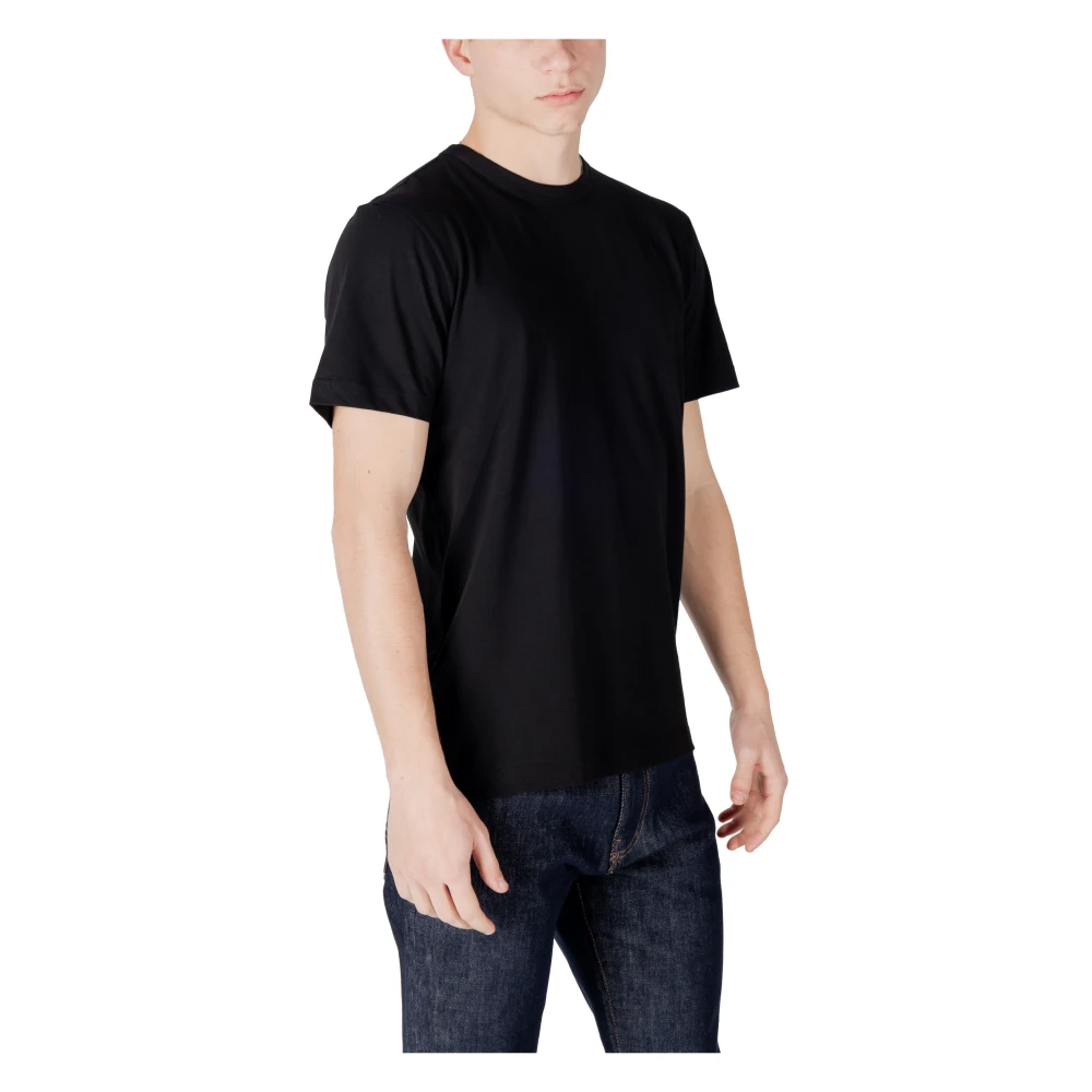 Colmar Zwarte Katoenen T-shirt Korte Mouw Ronde Hals Black Heren