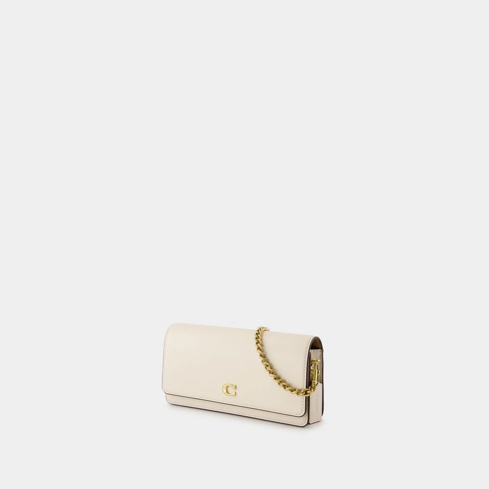 Coach Beige Leren Crossbody Tas Beige Dames