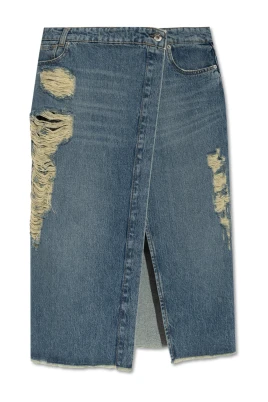 Jeanskjol med vintageeffekt