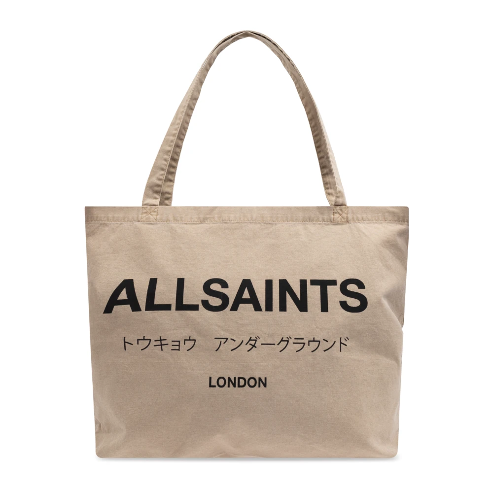 AllSaints Underground Shopper Bag Beige Heren