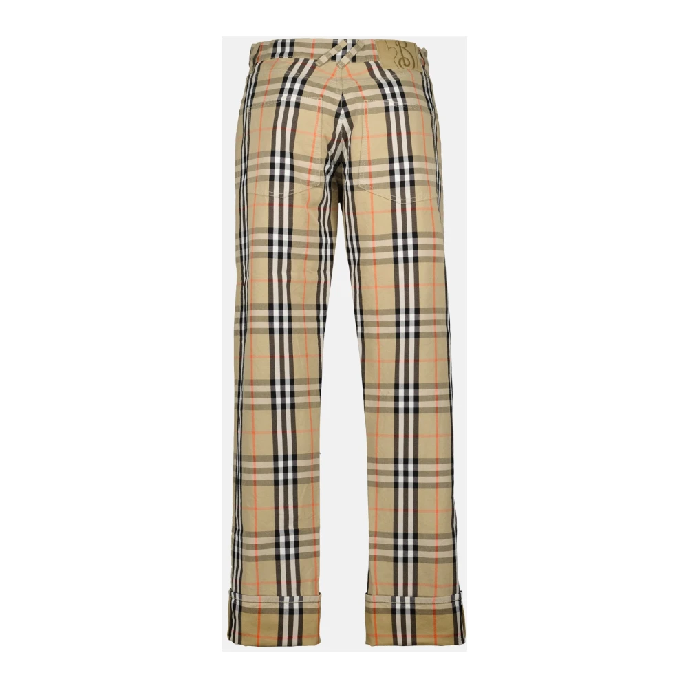 Burberry Geruite Broek Herfst-Winter 2024 Mannen Beige Heren