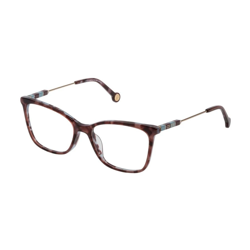 Carolina Herrera Bicolor Acetaat Brilmonturen voor Vrouwen Brown Dames