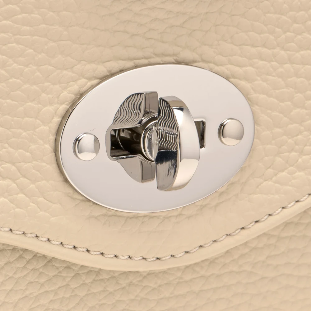 Zanellato Iconische leren schoudertas Beige Dames
