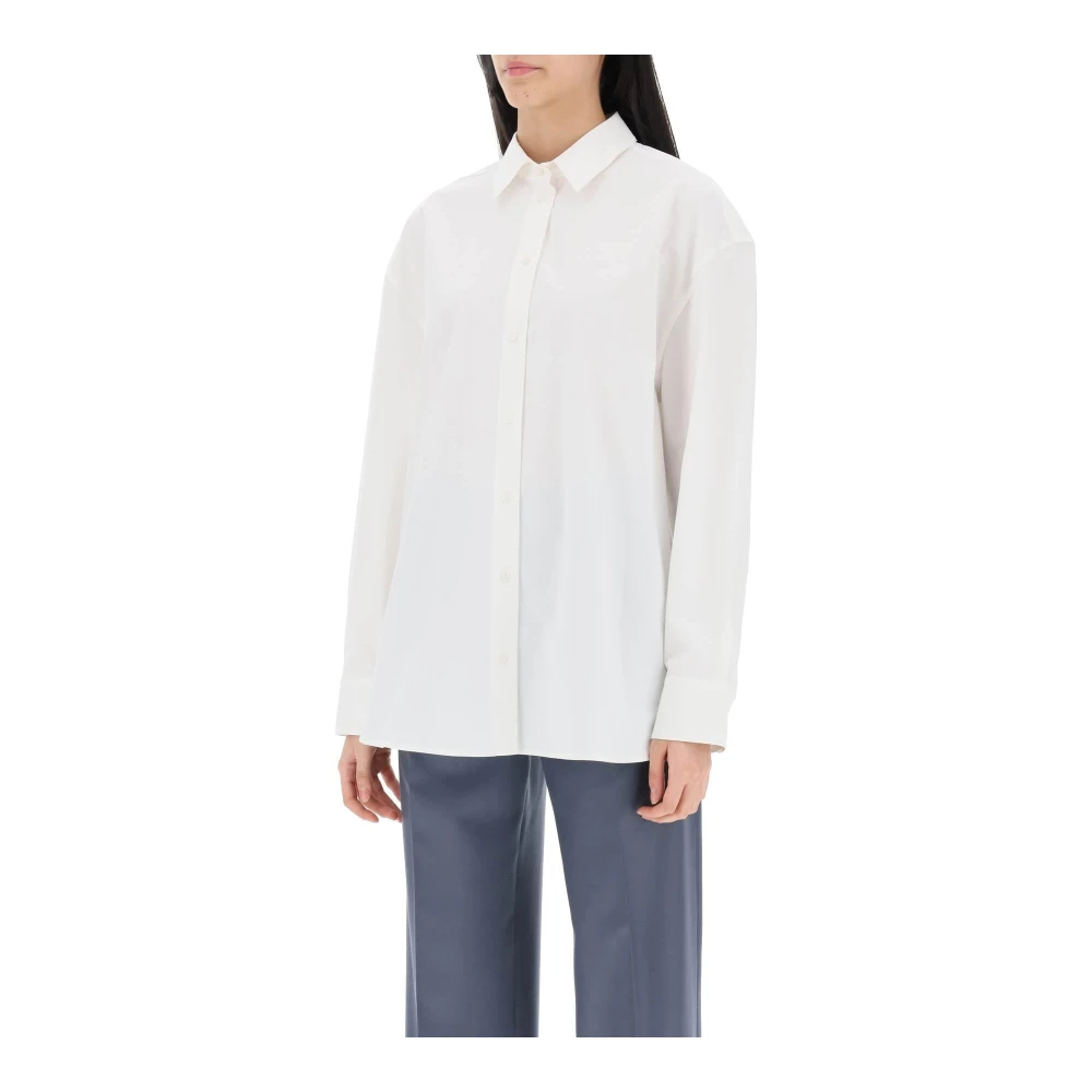 Loulou Studio Espanto Oversized Shirt White Dames