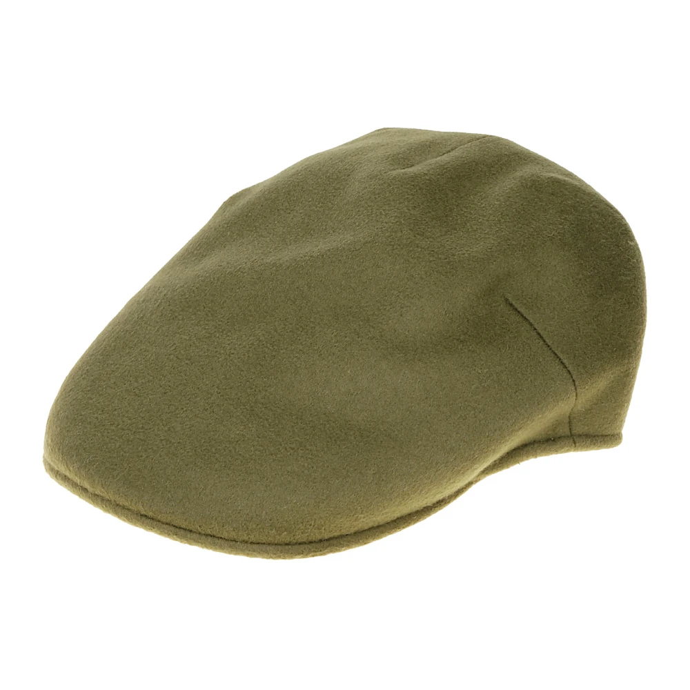 Borsalino Platte Duckbill Hoed met Gestikte Klep Green Heren