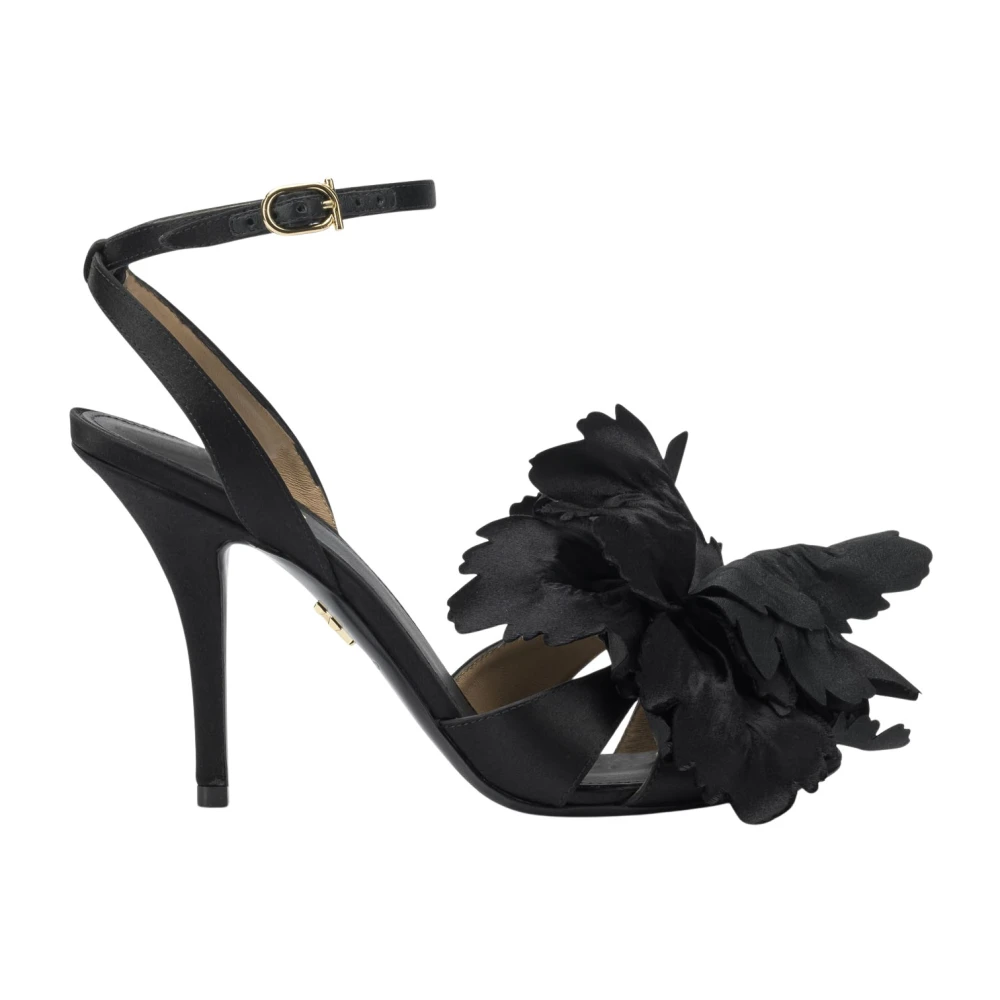 Ferragamo Women's Black High Heel Sandals, 3 1/2 Uk, Pumps Aw25