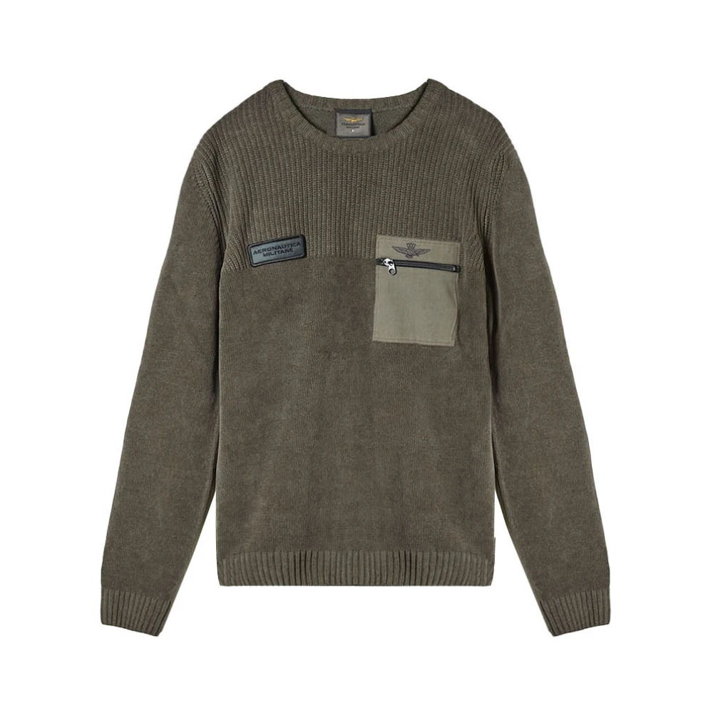 Aeronautica militare Groene militaire stijl trui Green Heren