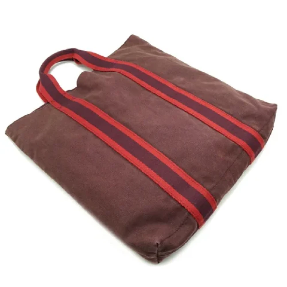 Hermès Vintage Pre-owned Cotton handbags Red Dames