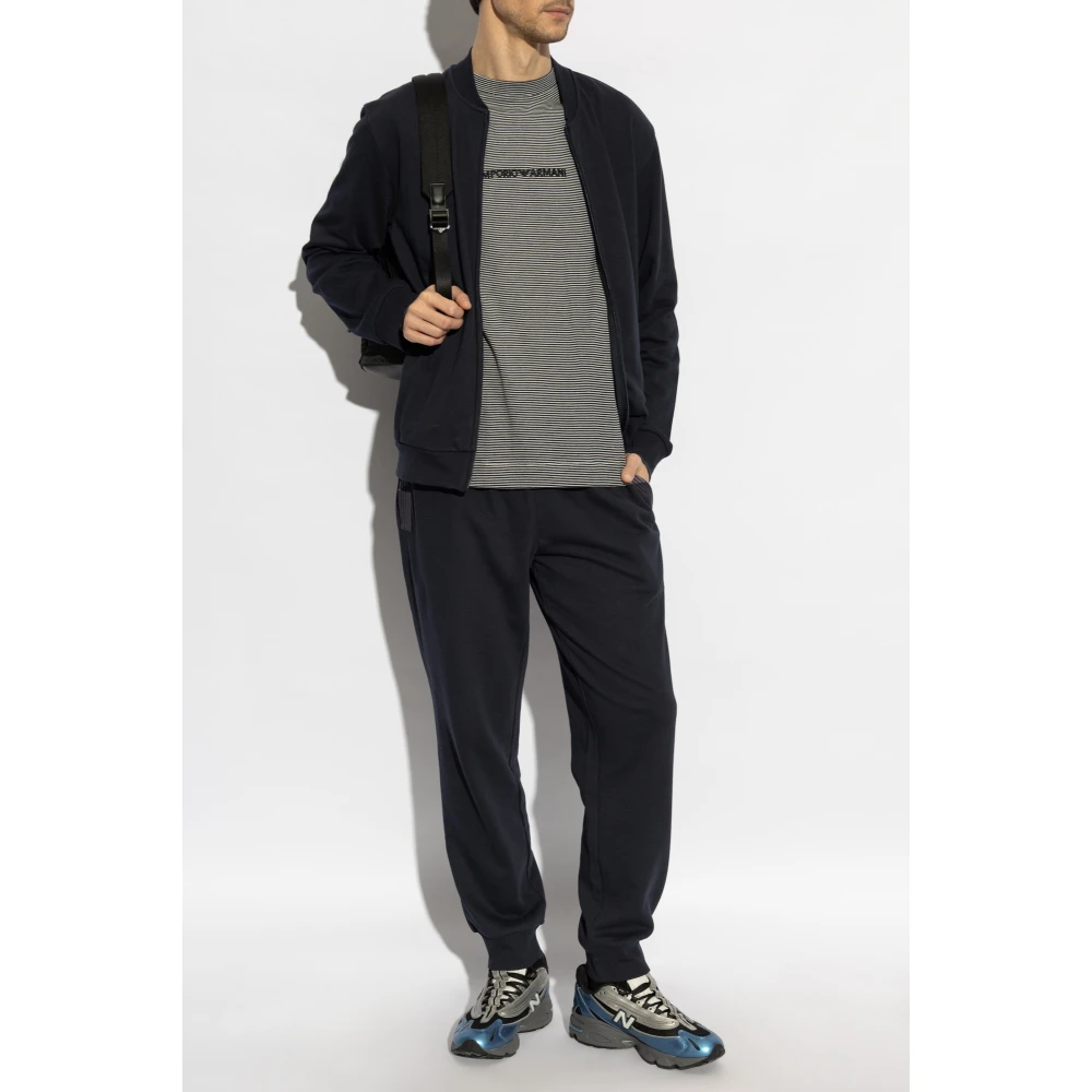 Emporio Armani T-shirt met logo Black Heren