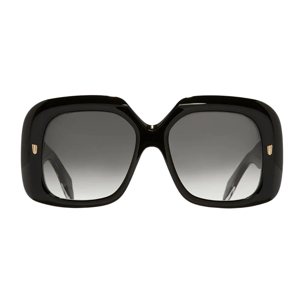 Cutler And Gross Women's Black 9891 Rectangle Sunglasses