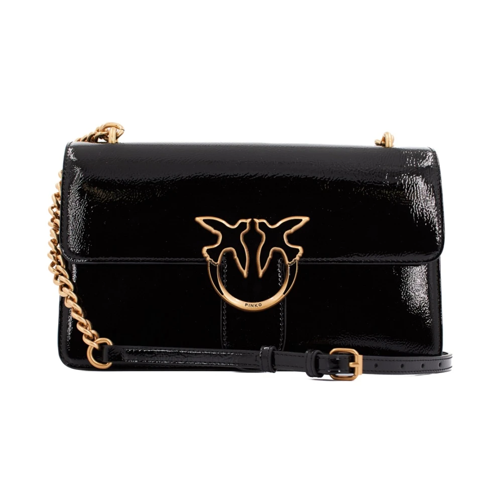 pinko Klassieke Love Crossbody Tas Black Dames