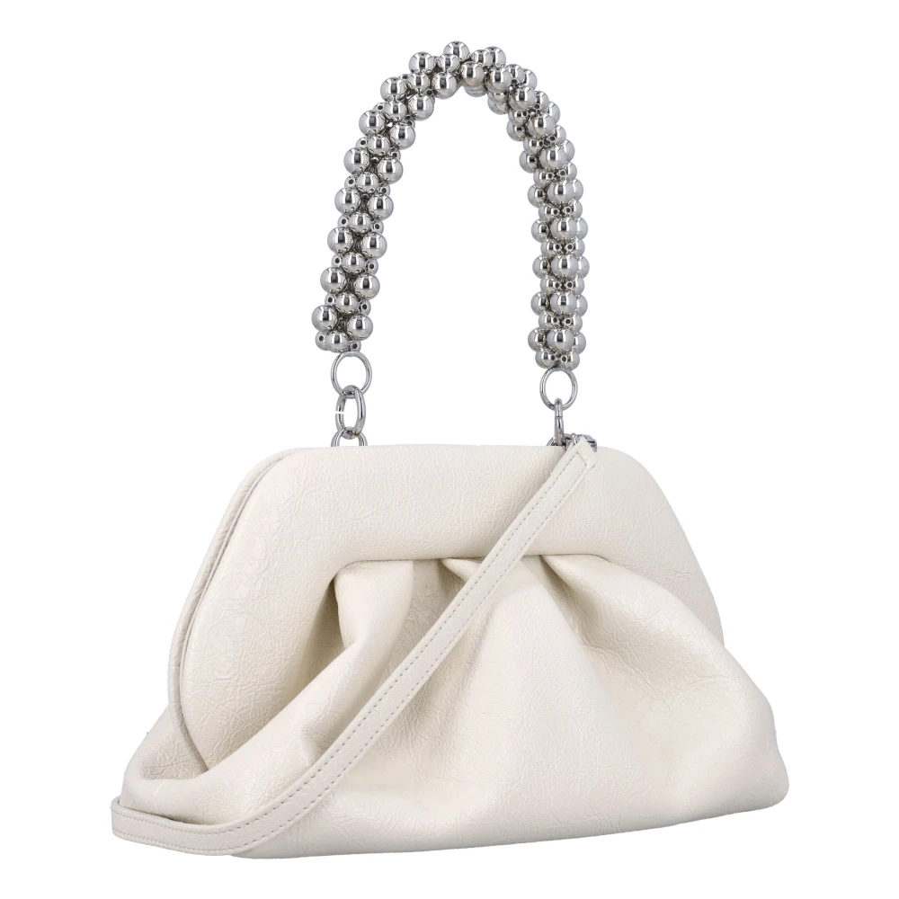 THEMOIRè Moon Aw24 Beads Clutch Handtas White Dames