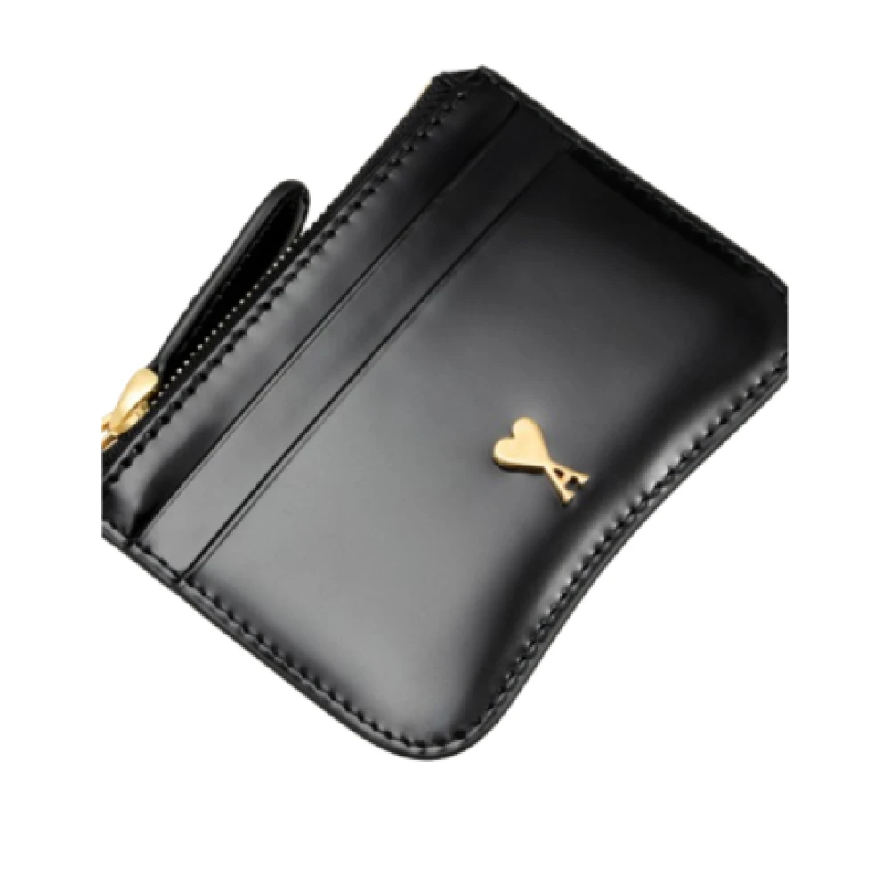 Ami Paris Svart Zipped Cardholder Paris Paris