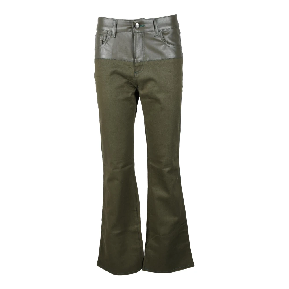 Jijil Katoen Elastaan Broek Green Dames